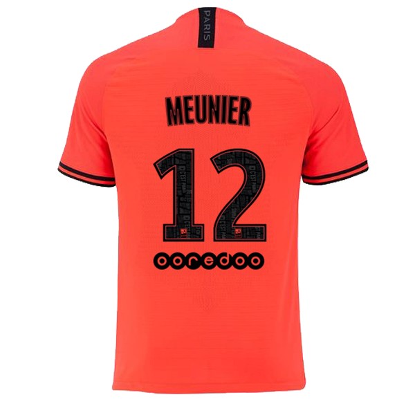 JORDAN Camiseta Paris Saint Germain NO.12 Meunier Replica Segunda Ropa 2019/20 Naranja